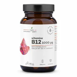 Witamina B12 1000 µg Metylokobalamina 90 Kapsułek - Aura Herbals