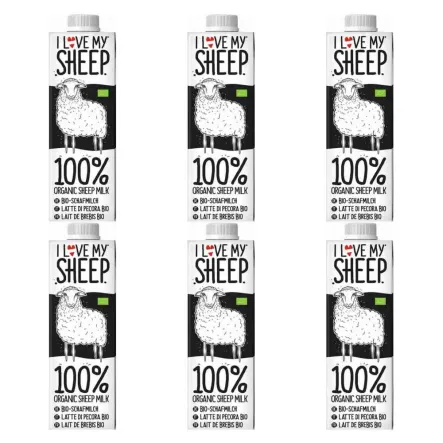 6 x Bio Mleko Owcze Min. 5% Tłuszczu UHT 750 ml - I Love My Sheep 