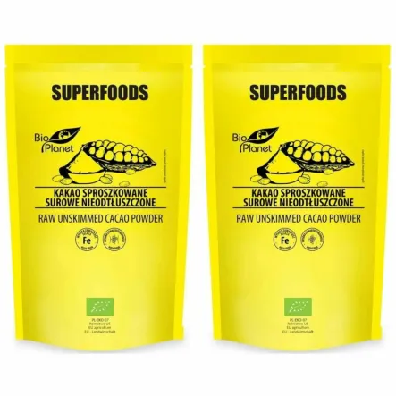 2 x Kakao Sproszkowane Surowe Nieodtłuszczone Bio 150 g - Bio Planet