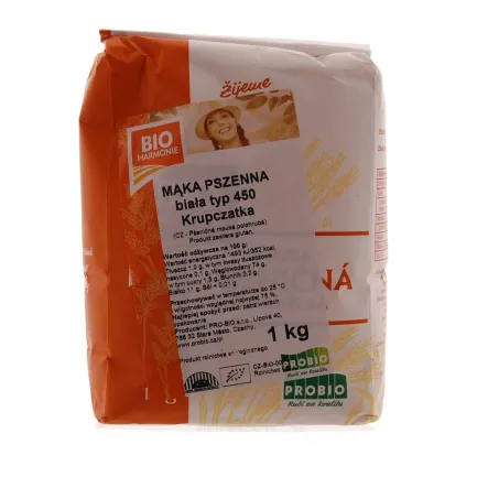 Mąka Pszenna Biała Typ 450 Krupczatka Bio 1 kg Bioharmonie