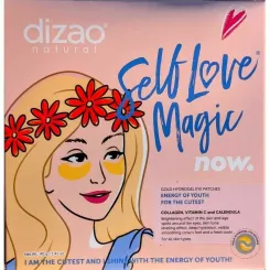 Złote Płatki Hydrożelowe Pod Oczy Kolagen, Witamina C i Nagietek 1 Zestaw (2 Płatki) - Dizao Natural