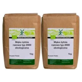 2 x Mąka Żytnia Razowa Typ 2000 Eko 1 kg - Młyn Kopytowa