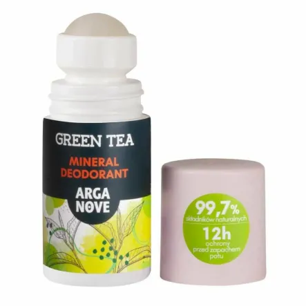 Dezodorant Roll-on Naturalny Ałunowy z Bio Arganem ZIELONA HERBATA 50 ml - Arganove