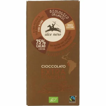 Czekolada Gorzka Fair Trade Bezglutenowa Bio 100 g - Alce Nero - Wyprzedaż