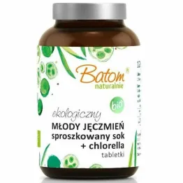 Sok z Młodego Jęczmienia Sproszkowany + Chlorella Bio 120 g (240 Tabletek) - Batom