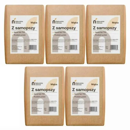 5 x Mąka Jasna z Samopszy Typ 700 1 kg - Naturalnie Zdrowe