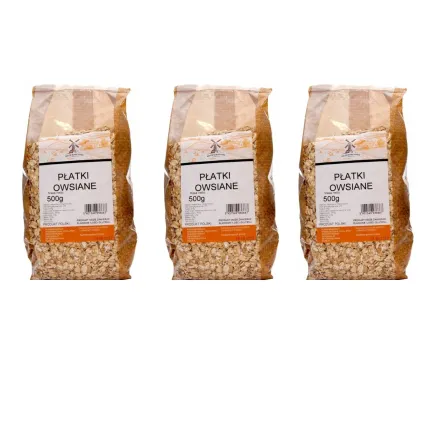 3 x Płatki Owsiane 500 g - Młyn Kopytowa