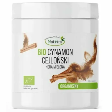 Cynamon Cejloński Mielony BIO 300 g - NatVita