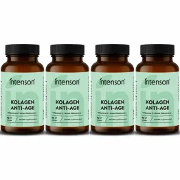 4 x Kolagen Anti-Age z Witaminą C i Kwasem Hialuronowym 90 Tabletek - Intenson