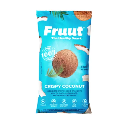 Suszone Chipsy Kokos Bez Dodatku Cukru 20 g Fruut - Przecena Krótka Data Minimalnej Trwałości