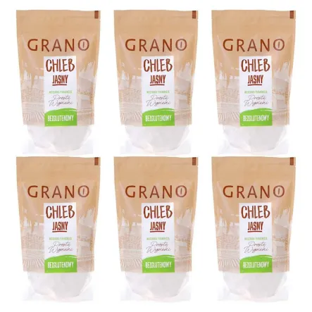 6 x Chleb Jasny Bezglutenowy Mieszanka Piekarnicza 500 g - Grano