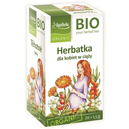 Herbatka dla Kobiet w Ciąży Bio 20 x 1,5 g Apotheke - Wyprzedaż
