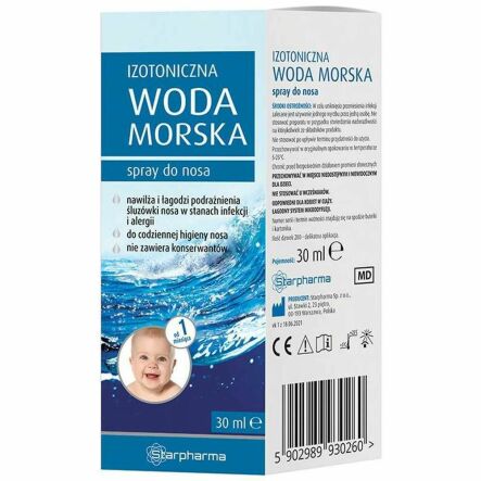 Woda Morska Izotoniczna Spray do Nosa Sea Water 30 ml - Starpharma