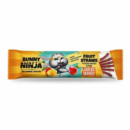 Fruit Straws Przekąska Owocowa Jabłko - Mango 16 g - Bunny Ninja