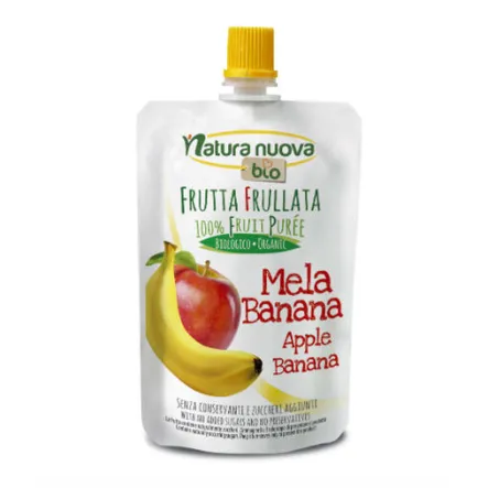 Przecier Jabłkowo-Bananowy Bio 100 g Natura Nuova - Przecena Krótka Data Minimalnej Trwałości