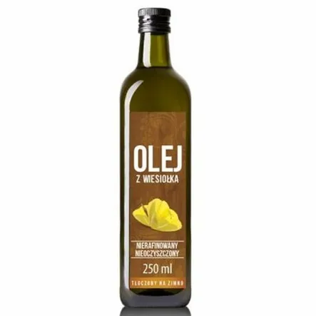 Olej z Wiesiołka Dwuletniego Nierafinowany Nieoczyszczony Tłoczony na Zimno 250 ml - Vitafarm