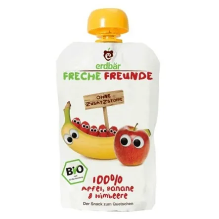 Mus Jabłko, Banan, Malina 100 g Eko Erdbar 