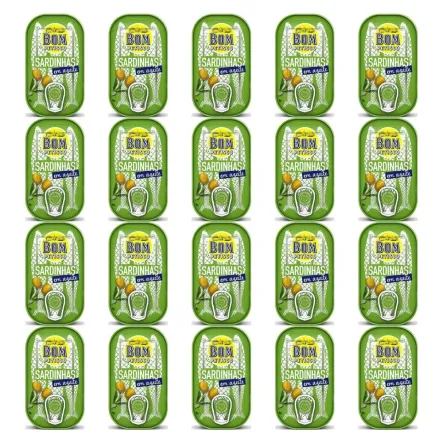 20 x Sardynki Portugalskie w Oliwie z Oliwek 120 g (84 g) - Bom Petisco