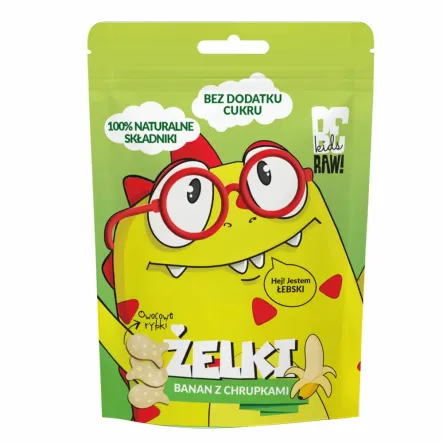 BeRaw Kids Żelki Banan z Chrupkami Ryżowymi Bez Dodatku Cukru 35 g - Purella