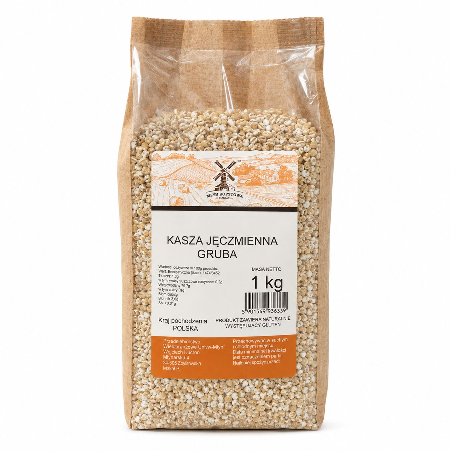 Kasza Jęczmienna Gruba 1 kg - Młyn Kopytowa