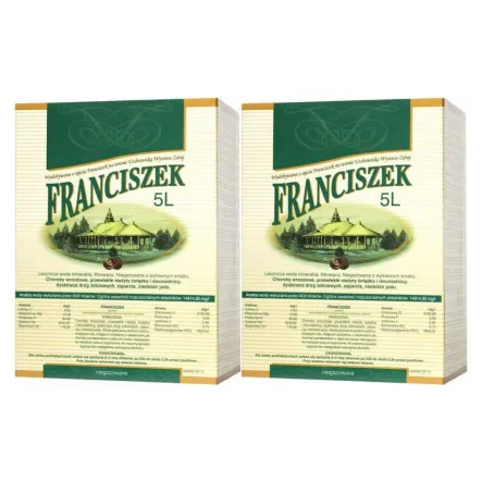 Zestaw 2 x Woda Lecznicza 5 l FRANCISZEK - Uzdrowisko Wysowa