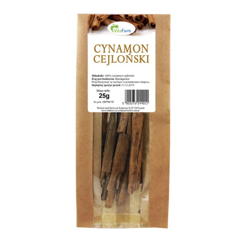 Cynamon Cejloński Laski 25 g - Vitafarm