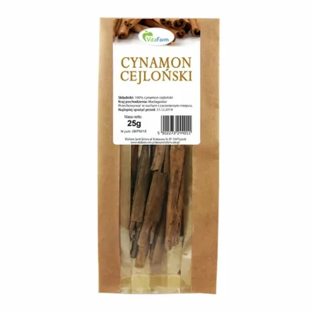 Cynamon Cejloński Laski 25 g - Vitafarm