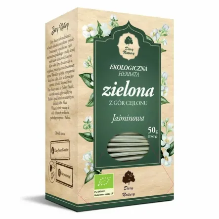 Herbata Zielona Jaśminowa EKO 50 g (25x 2 g) - Dary Natury