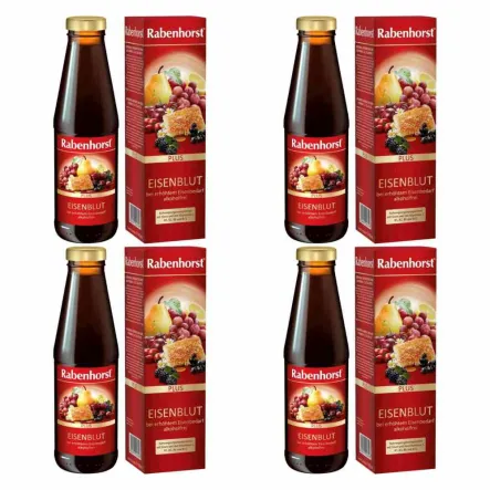 Zestaw 4 x Bogactwo Żelaza Plus 450 ml Witaminy - Rabenhorst