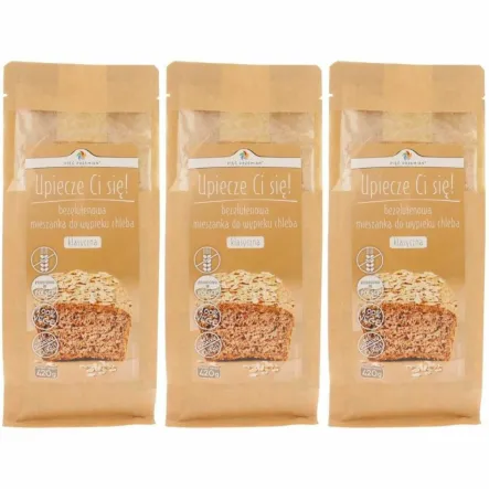 3 x Mieszanka do Wypieku Chleba Bezglutenowego Klasyczna 420 g - Pięć Przemian