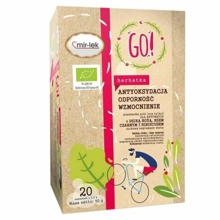 Herbatka Go! Antyoksydacja Odporność Wzmocnienie Bio 50 g (20x 2,5 g) - Mir-Lek (data: 01.10.2025)