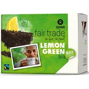 Herbata Zielona Cytrynowa Ekspresowa Fair Trade Bio 20 x 1,8 g Oxfam