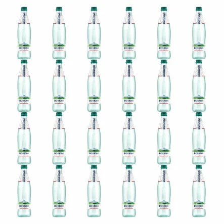 24 x Naturalna Woda Mineralna Naturalnie Wysoko Nasycona CO2 Wysoko Zmineralizowana Butelka Szklana  500 ml - Borjomi