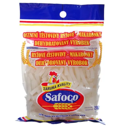Makaron Ryżowy Małe Rurki 200g-Safoco PRZECENA - KRÓTKA DATA MINIMALNEJ TRWAŁOŚCI