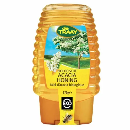 Miód Nektarowy Akacjowy z Dozownikiem Bio 375 g - De Traay