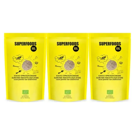 3 x Kakao Sproszkowane Surowe Nieodtłuszczone Bio 400 g - Bio Planet