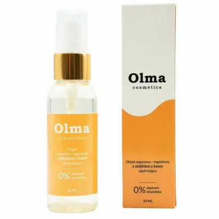 Olejek Arganowo - Migdałowy z Olejkiem z Kawy Ujędrniający 50 ml - Olma Cosmetics