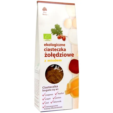 Ciasteczka Żołędziowe na Miodzie Bio 100 g Dary Natury