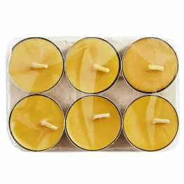 Podgrzewacze Tealight z Wosku Pszczelego 6 Sztuk - Miody Dworskie