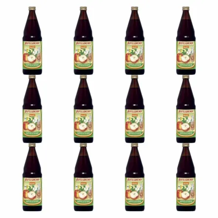 12 x Niepasteryzowany Ocet Jabłkowy Niefiltrowany Bio 750 ml Demeter