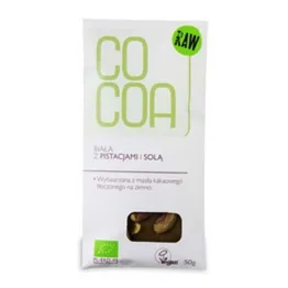 Tabliczka Biała Z Pistacjami i Solą Bio 50 g Cocoa
