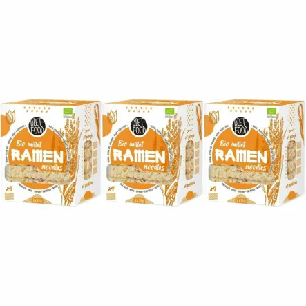 3 x Makaron Jaglany Ramen Bezglutenowy BIO 280 g (4 x 70 g) - Diet-Food