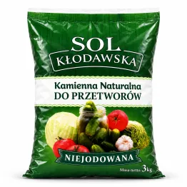 Sól Kamienna Kłodawska Niejodowana do Przetworów 3 kg - Kopalnia Soli Kłodawa