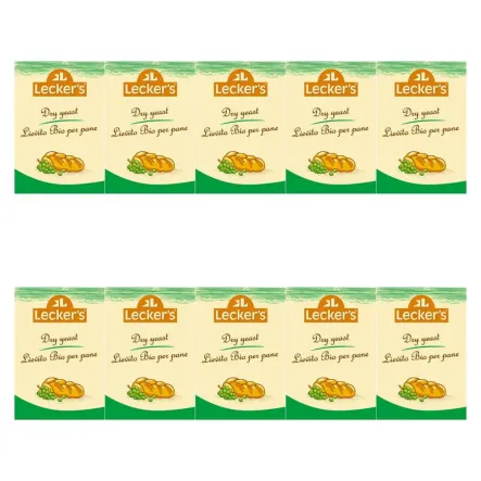 10 x Drożdże Suche Bio 9 g - Lecker's