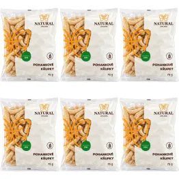 Zestaw 6 x Chrupki Gryczane Bezglutenowe 75 g - Natural Jihlava
