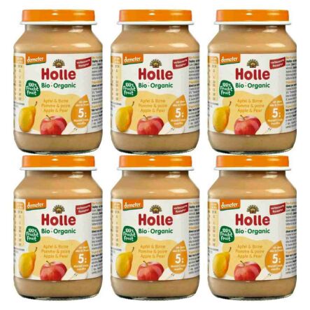 6 x Deser Dla Niemowląt Jabłko i Gruszka Bio Demeter 190 g - Holle