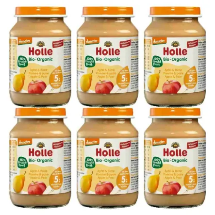 6 x Deser Dla Niemowląt Jabłko i Gruszka Bio Demeter 190 g - Holle