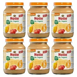 6 x Deser Dla Niemowląt Jabłko i Gruszka Bio Demeter 190 g - Holle