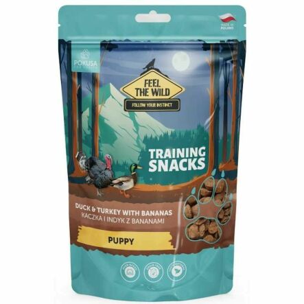 Smaczki Treningowe Dla Psa - Kaczka i Indyk z Bananami PUPPY 200 g - Pokusa
