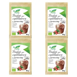 4 x Budyń o Smaku Czekoladowym z Żurawiną Bio 40 g - Bio Planet